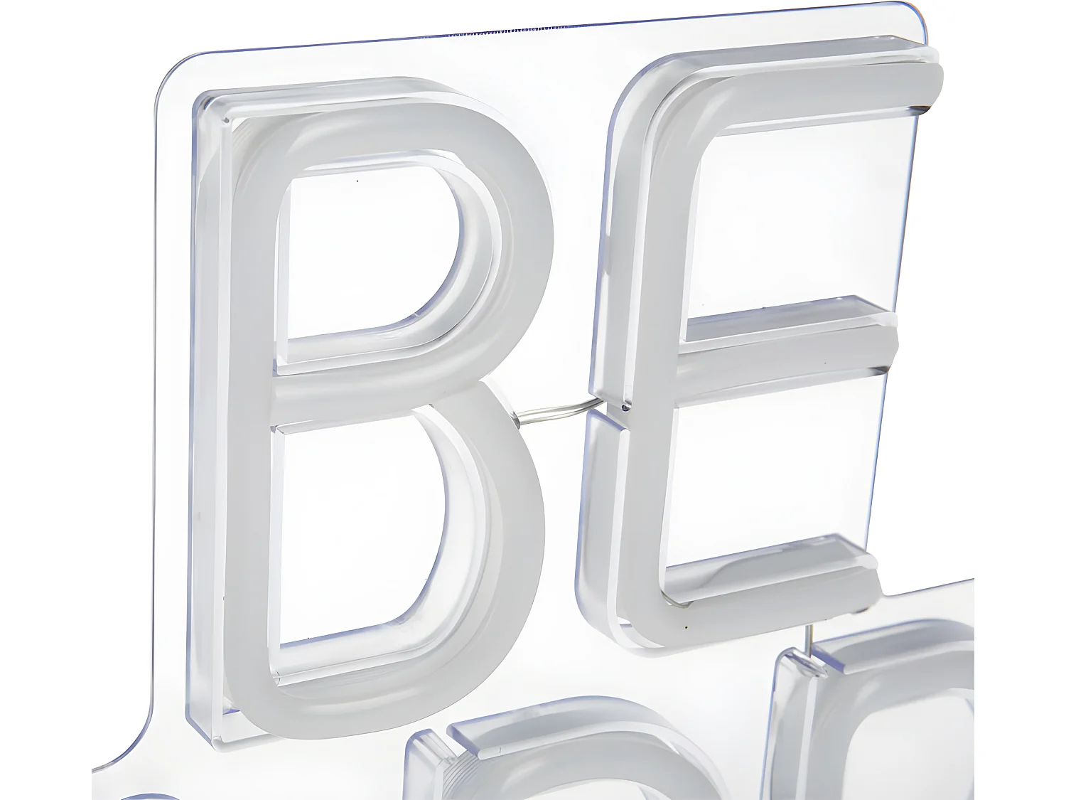 Néon mural USB Be Happy rose Ostaria