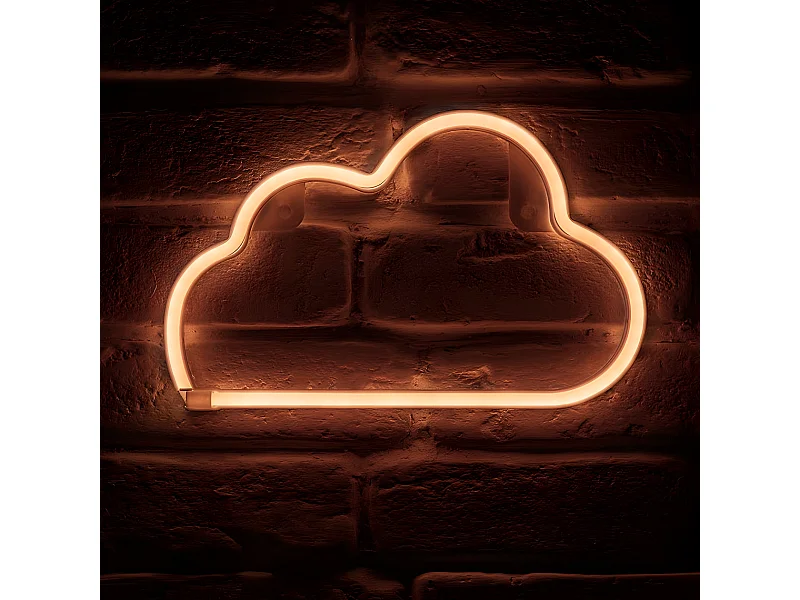 Néon mural à piles Nuage blanc chaud Ostaria