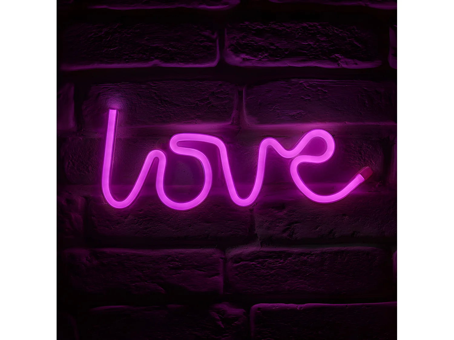 Néon mural à piles Love rose Ostaria