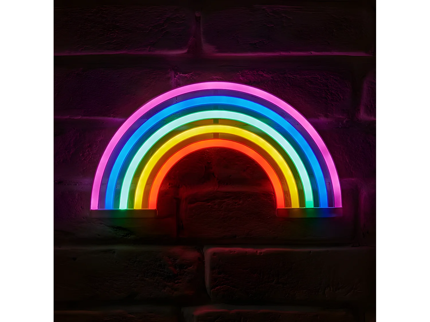 Néon mural à piles Arc-en-ciel Ostaria