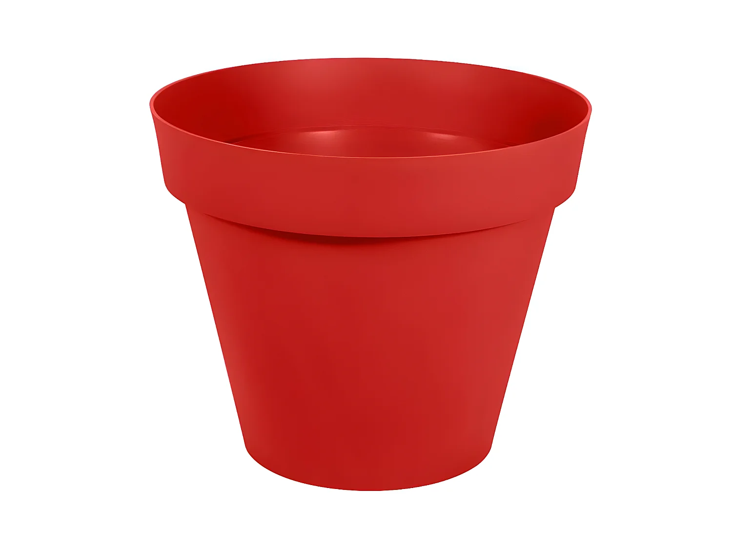 Pot de fleur rond Toscane Ø 80 x H.66 cm - Rouge rubis - Eda