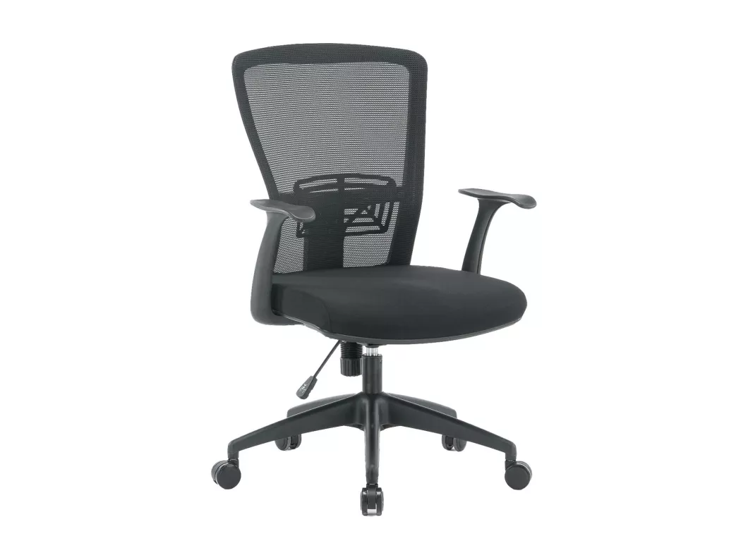 Kauf Unique Bürostuhl Dcas, Mesh-Arbeitsstuhl mit Armlehnen, Ergonomischer Bürositz, 60x64h98/108 cm, Schwarz