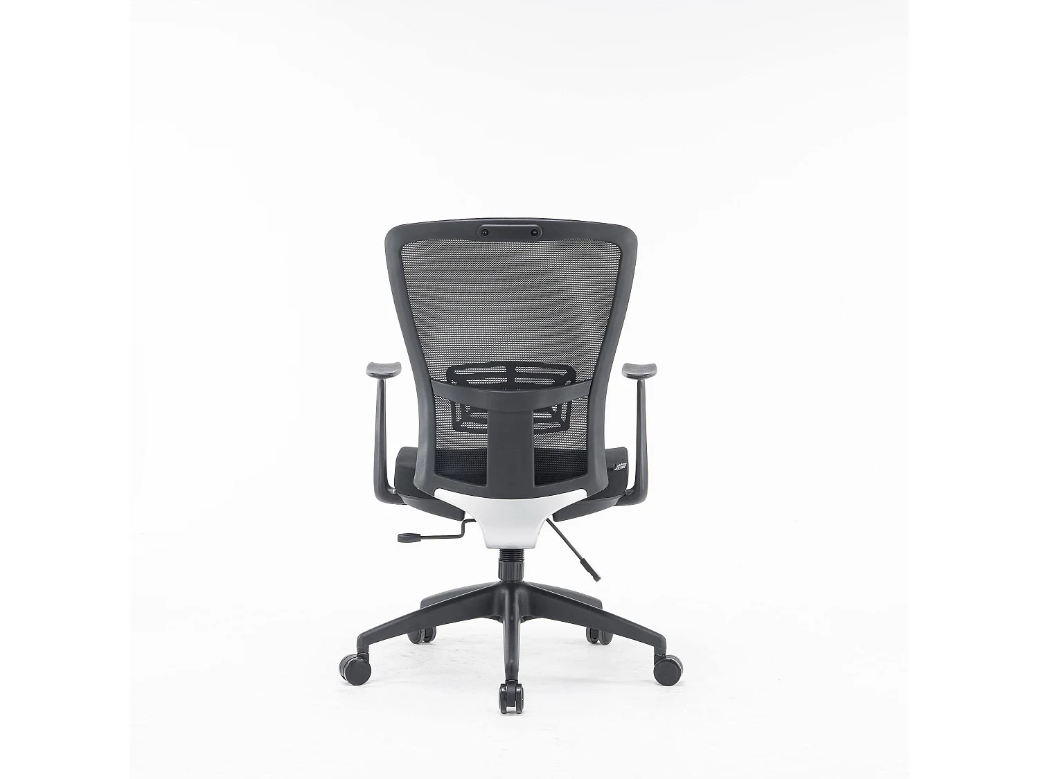 Silla de oficina Dcas, Silla de trabajo de malla con reposabrazos, Asiento de oficina ergonómico, 60x64h98/108 cm, Negro