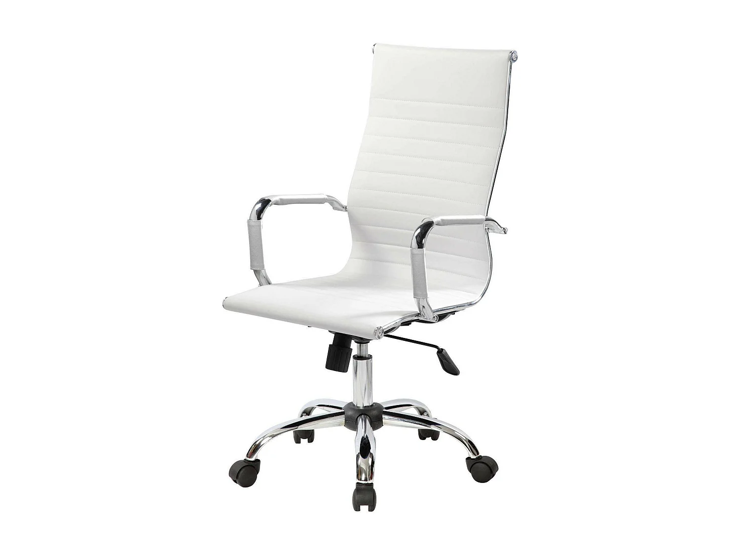 Sedia con Ruote Omarama, Regolabile, Grigio, Poltrona da Ufficio