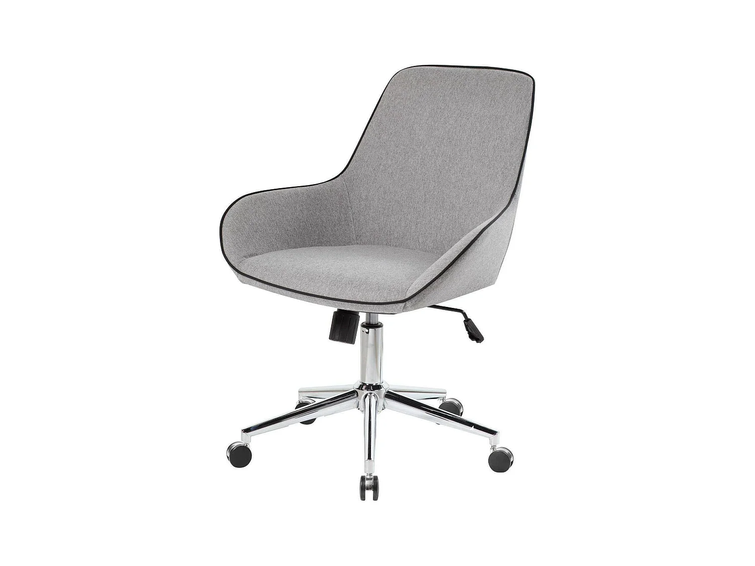 Dcampan bureaustoel, Taakfauteuil met wielen, Ergonomische bureaustoel, 66x59h98 cm, Grijs