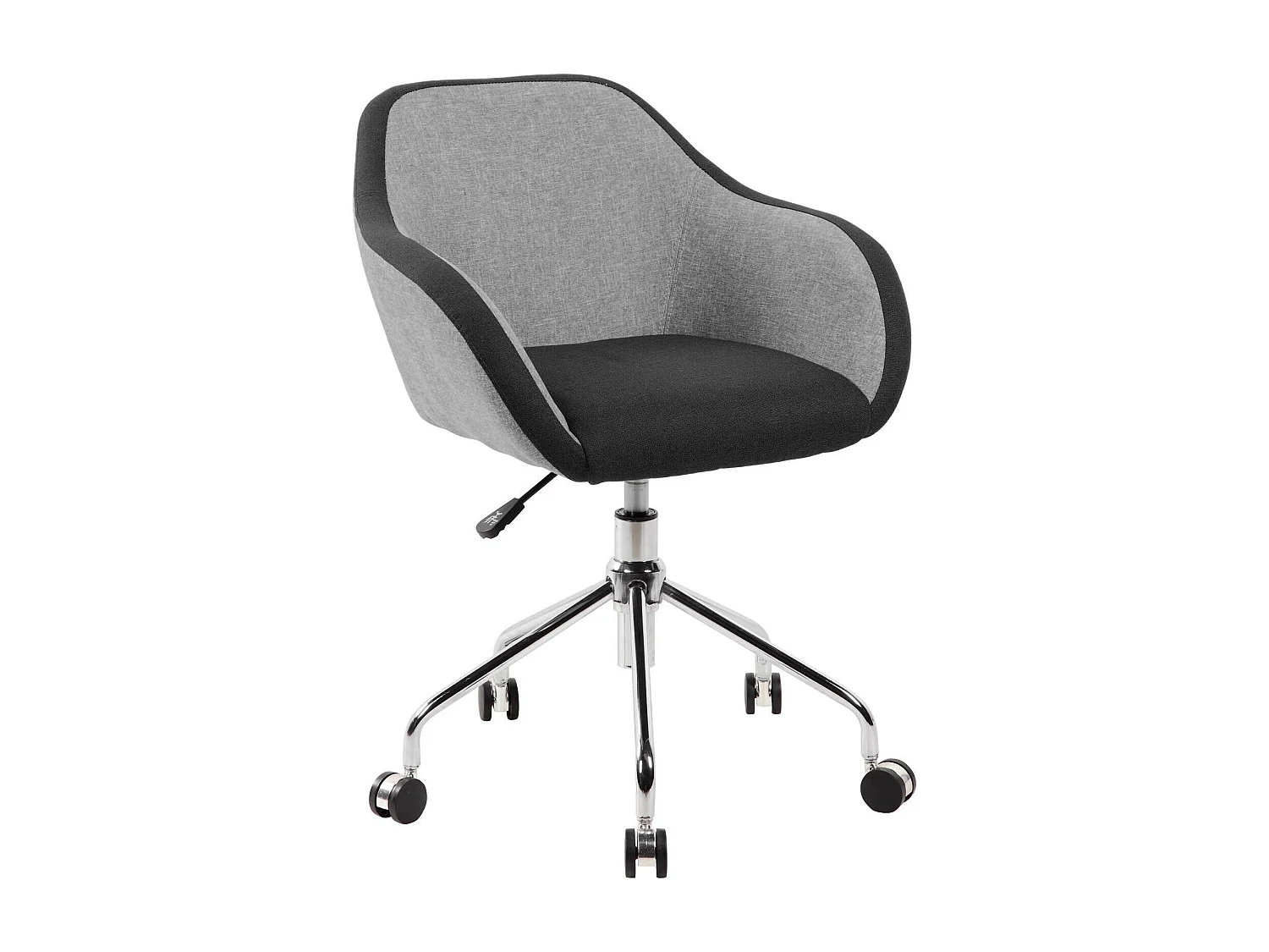 Dgorgon bureaustoel, Task bureaufauteuil, Ergonomische bureaustoel, 56x58h77/84 cm, grijs en zwart