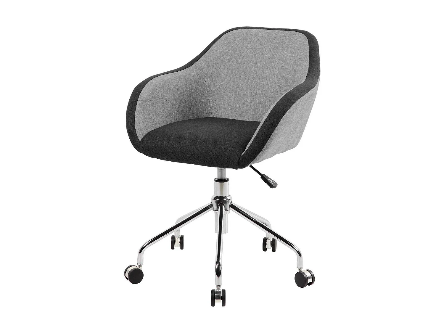 Dgorgon bureaustoel, Task bureaufauteuil, Ergonomische bureaustoel, 56x58h77/84 cm, grijs en zwart