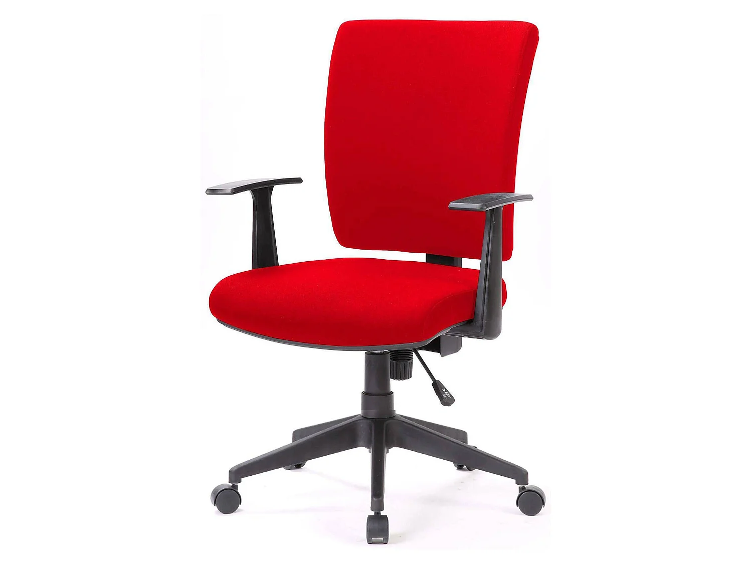 Chaise de bureau Dlom, Chaise de direction avec accoudoirs, Siège de bureau ergonomique, 61x65h98/108 cm, Rouge