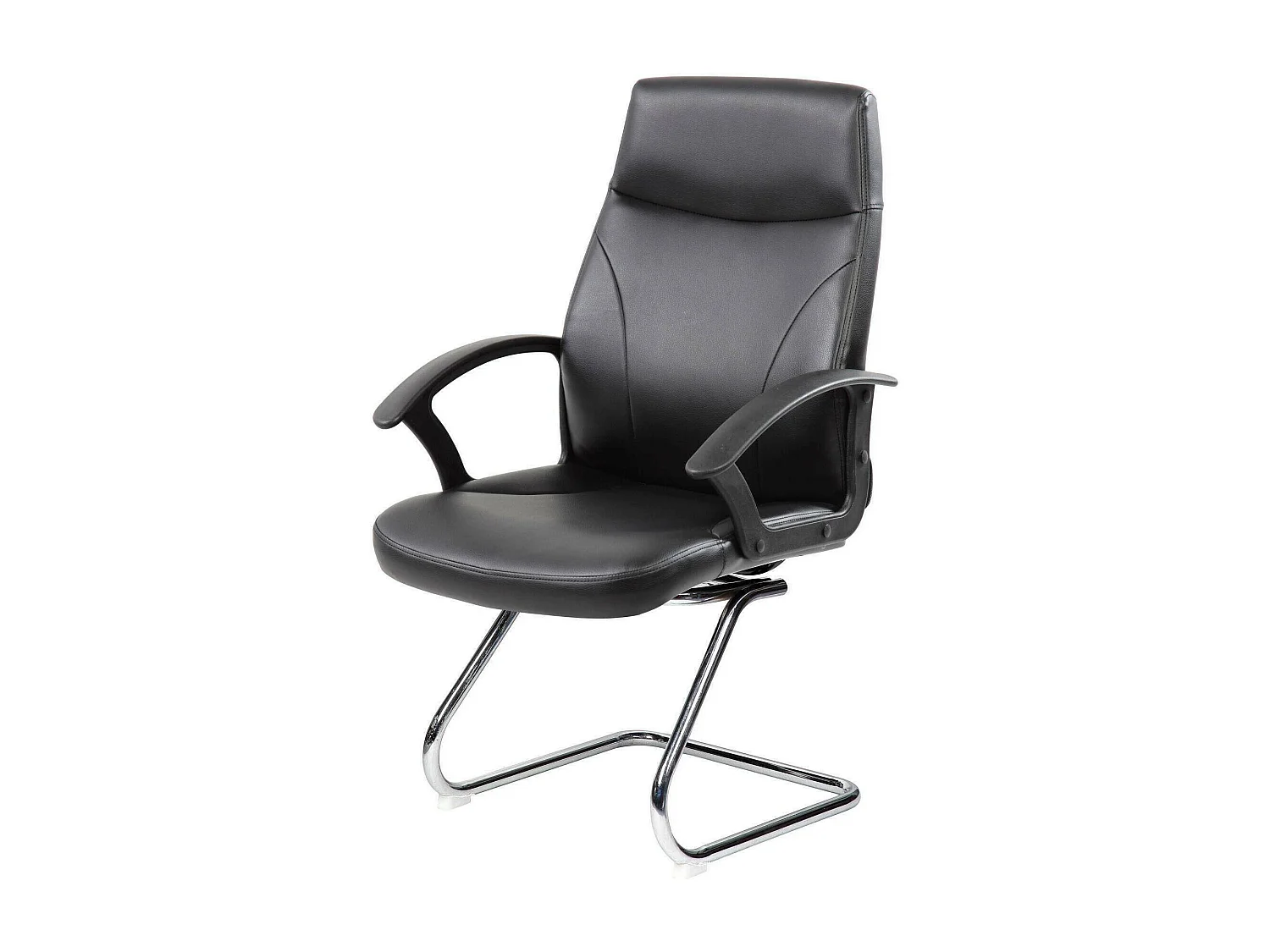 Chaise de bureau Dgliozz, Chaise de direction avec accoudoirs, Chaise de bureau ergonomique, Noir, 60x59h95, cm