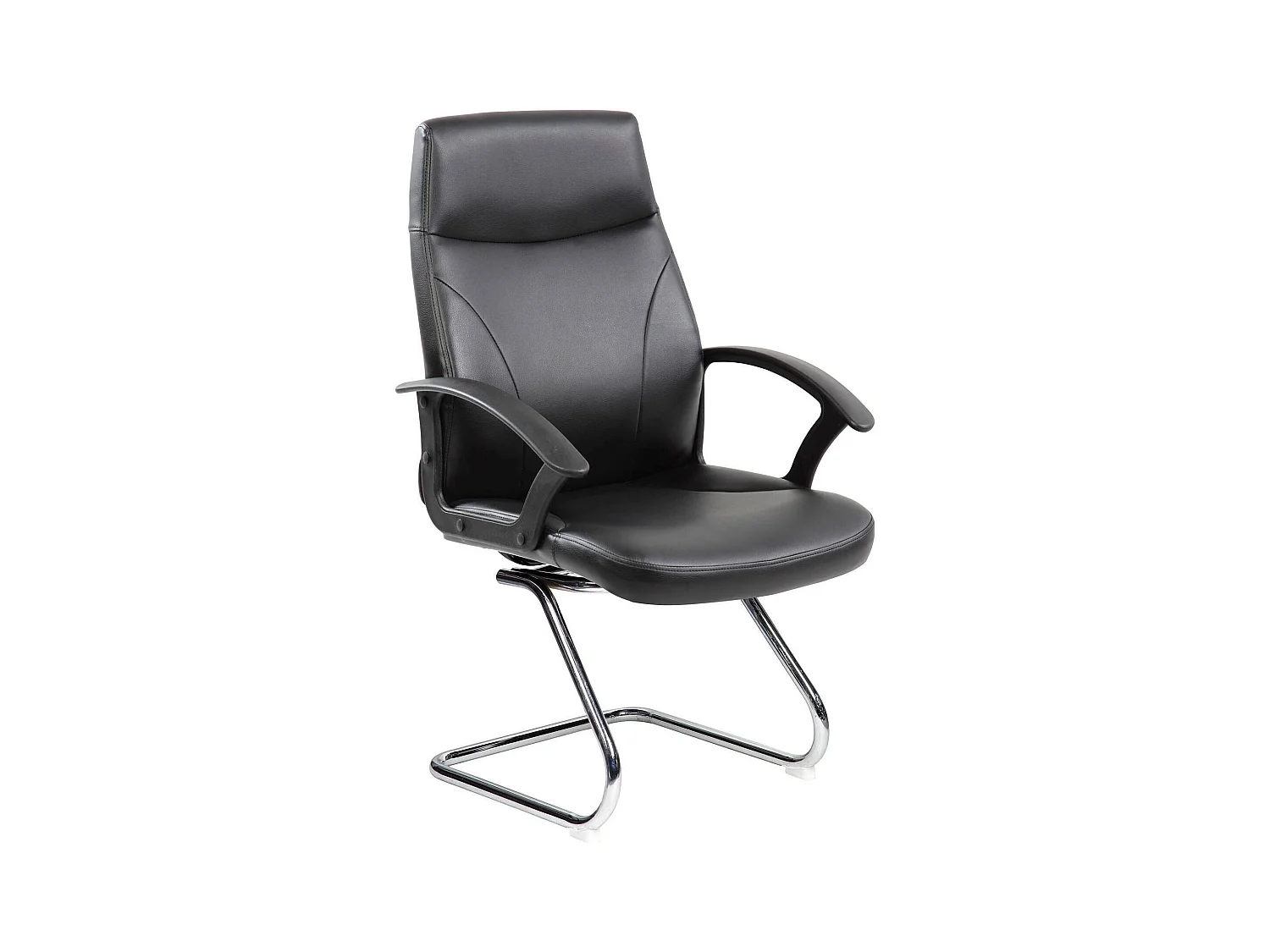 Dgliozz bureaustoel, Executive fauteuil met armleuningen, Ergonomische bureaustoel, Zwart, 60x59h95, cm
