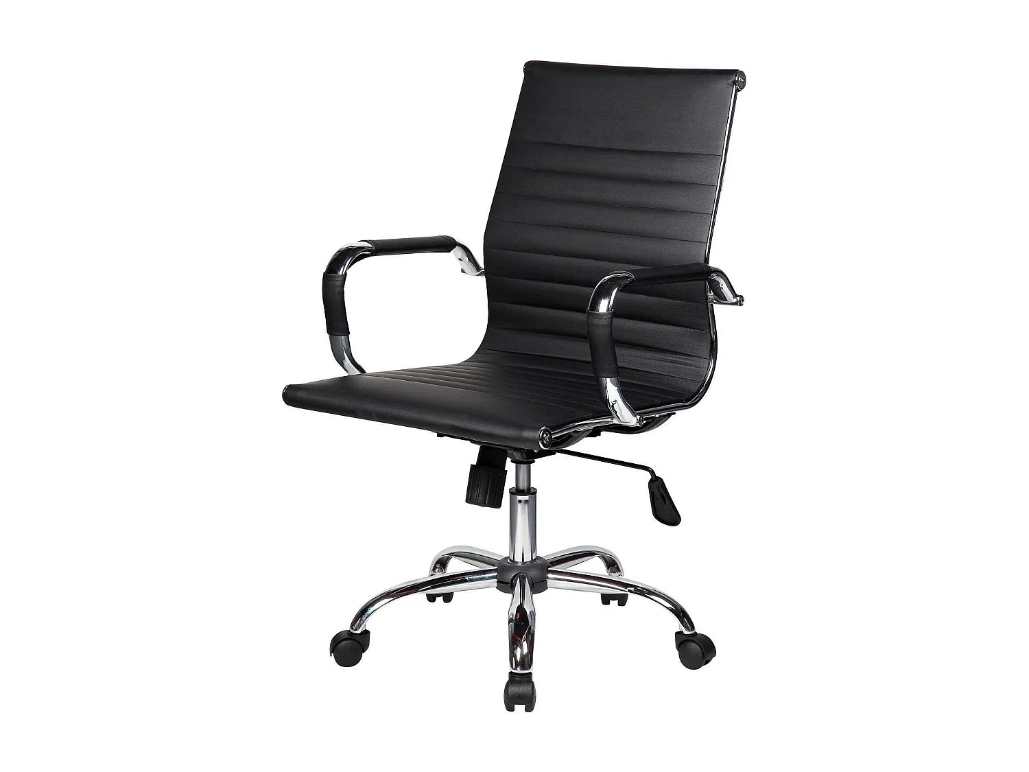 Disrae bureaustoel, Executive fauteuil met armleuningen, Ergonomische bureaustoel, Zwart, 62x54h92/102 cm