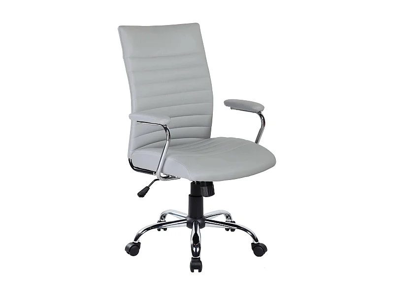 Bürostuhl Doliveri, Chefsessel mit Armlehnen, Ergonomischer Bürostuhl, 57x59h100/109 cm, Grau