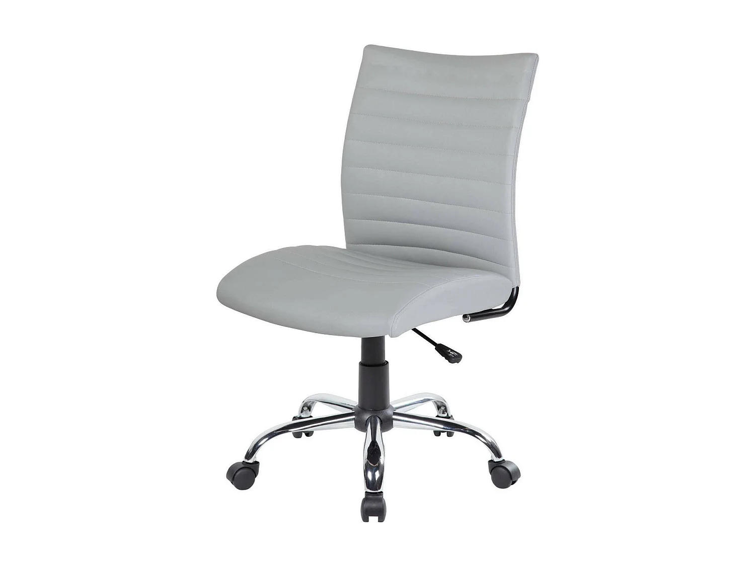 Bürostuhl Dkum, Arbeitsstuhl, ergonomischer Bürositz, 54x48h90/100 cm, Grau