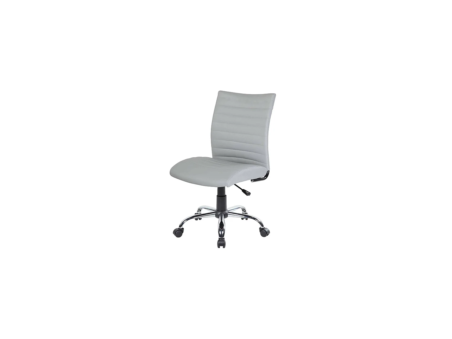 Chaise de bureau Dkum, Fauteuil de travail, Siège de bureau ergonomique, 54x48h90/100 cm, Gris