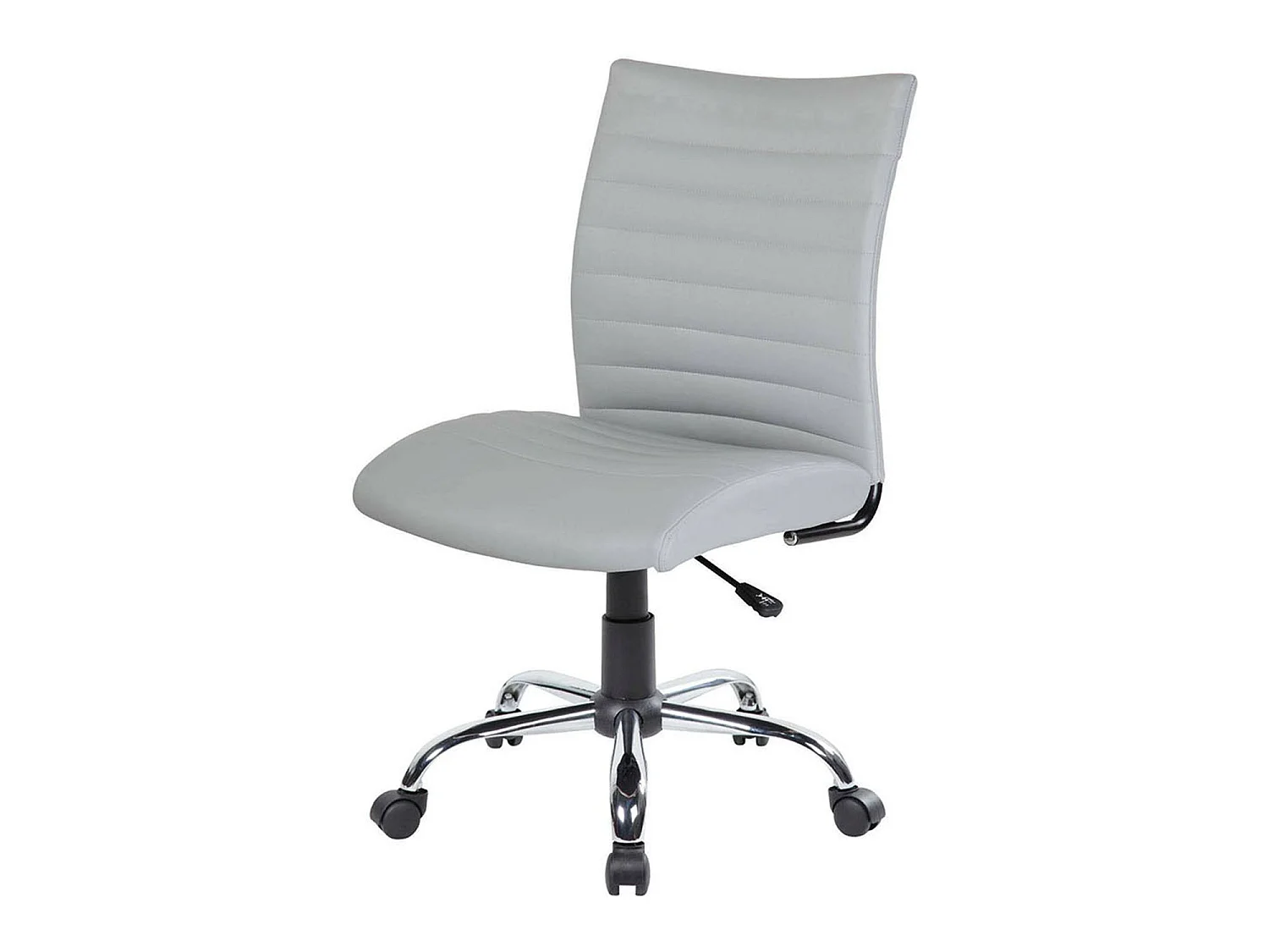 Cadeira de escritório Dkum, Poltrona de trabalho, Assento de escritório ergonômico, 54x48h90/100 cm, Cinza