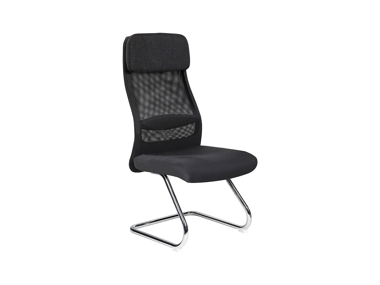 Chaise de bureau Dlozan, Chaises de salle d'attente de bureau, Chaise de salle d'attente ergonomique, 58x47h105 cm, Noir