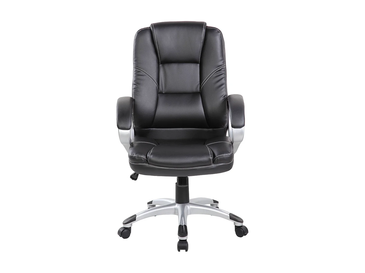 Chaise de bureau Dminell, Chaise de direction avec accoudoirs, Chaise de bureau ergonomique, 69x63h105/116 cm, Noir