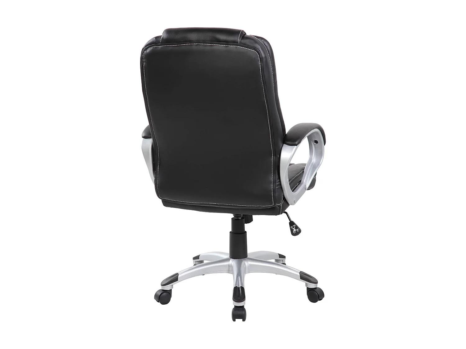 Chaise de bureau Dminell, Chaise de direction avec accoudoirs, Chaise de bureau ergonomique, 69x63h105/116 cm, Noir