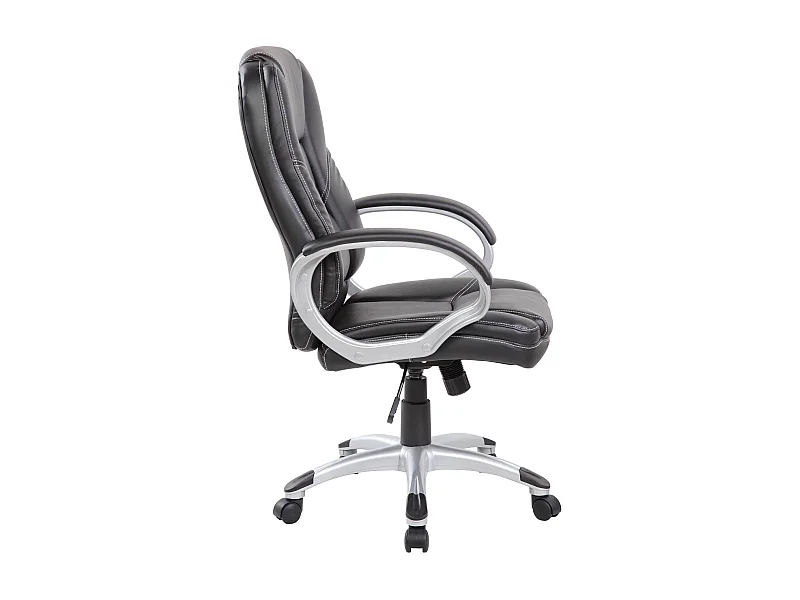 Dminell bureaustoel, Executive fauteuil met armleuningen, Ergonomische bureaustoel, 69x63h105/116 cm, Zwart