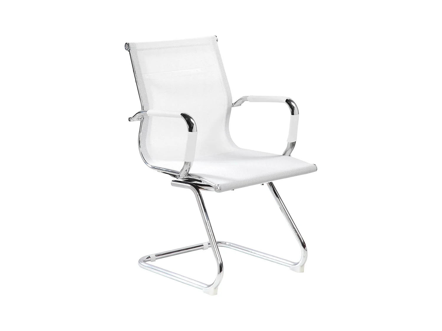 Bürostuhl Dgoldon, Wartezimmerstühle mit Armlehnen, Ergonomischer Wartezimmerstuhl, 62x54h89 cm, WeiÃŸ