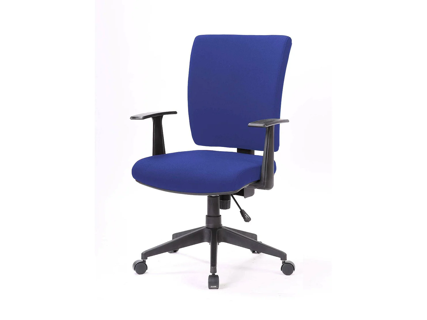 Chaise de bureau Dlom, Chaise de direction avec accoudoirs, Siège de bureau ergonomique, 61x65h98/108 cm, Bleu