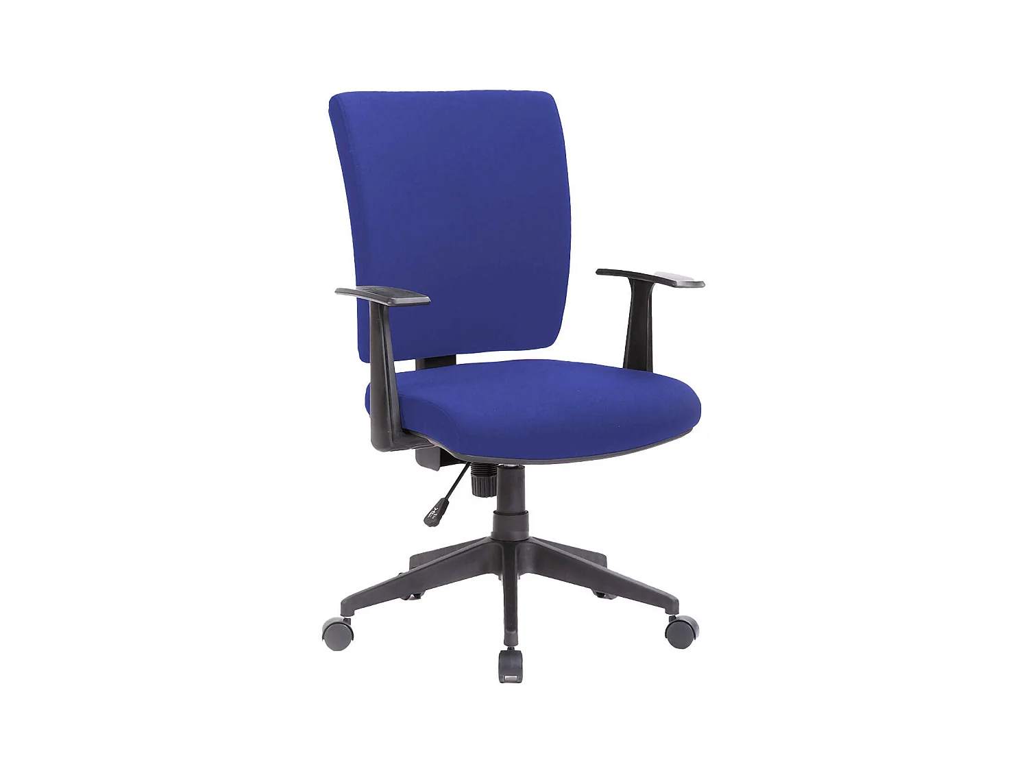 Silla de oficina Dlom, Sillón ejecutivo con reposabrazos, Asiento de oficina ergonómico, 61x65h98/108 cm, Azul