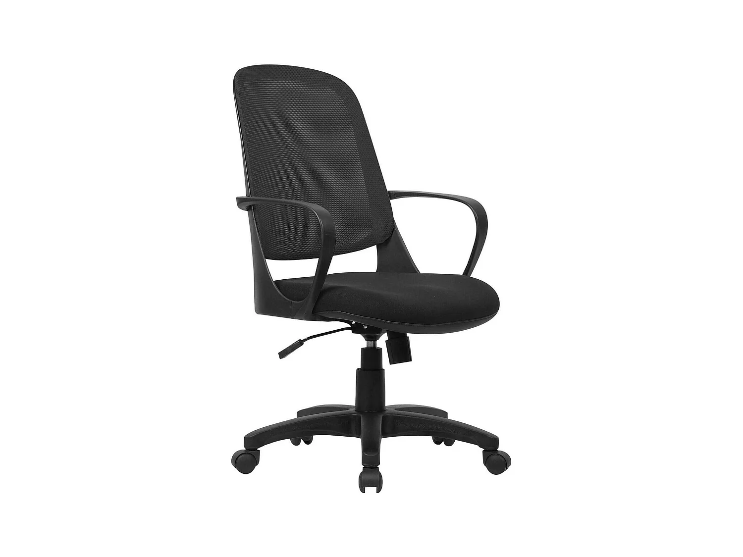 Dbink bureaustoel, Mesh bureaustoel met armleuningen, Ergonomische bureaustoel, 61x60h99/108 cm, Zwart