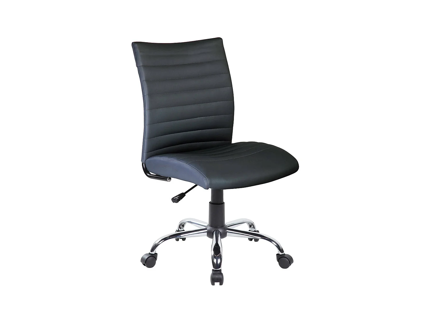Chaise de bureau Dkum, Fauteuil de travail, Siège de bureau ergonomique, 54x48h90/100 cm, Noir