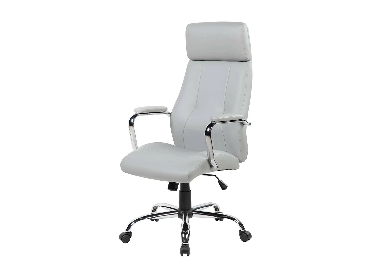Dariatt bureaustoel, Presidentiële fauteuil met armleuningen, Ergonomische bureaustoel, 66x62h121/131 cm, Grijs
