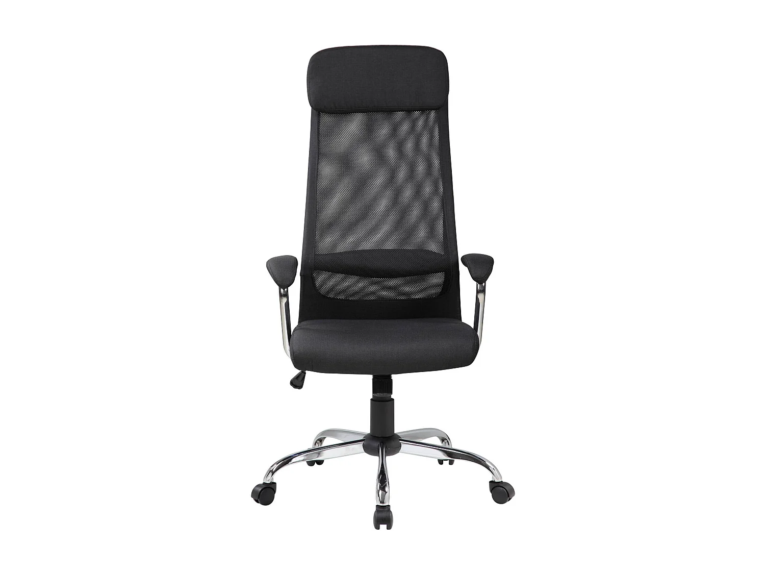 Dartic bureaustoel, Presidentiële fauteuil met armleuningen, Ergonomische bureaustoel, 65x65h126/136 cm, Zwart