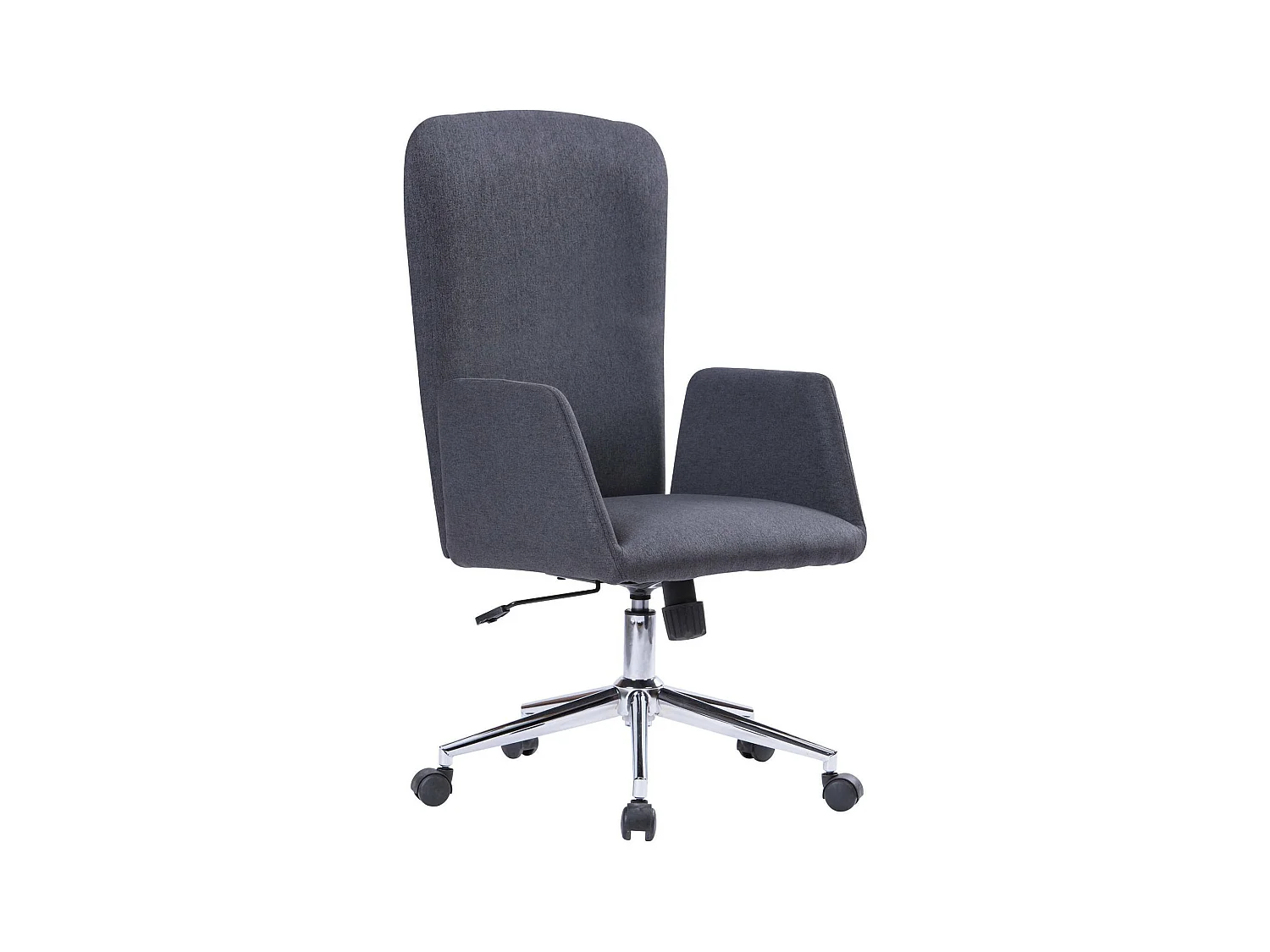 Chaise de bureau Dgali, Fauteuil présidentiel avec accoudoirs, Chaise de bureau ergonomique exécutive, 55x56h98/105 cm, Gris