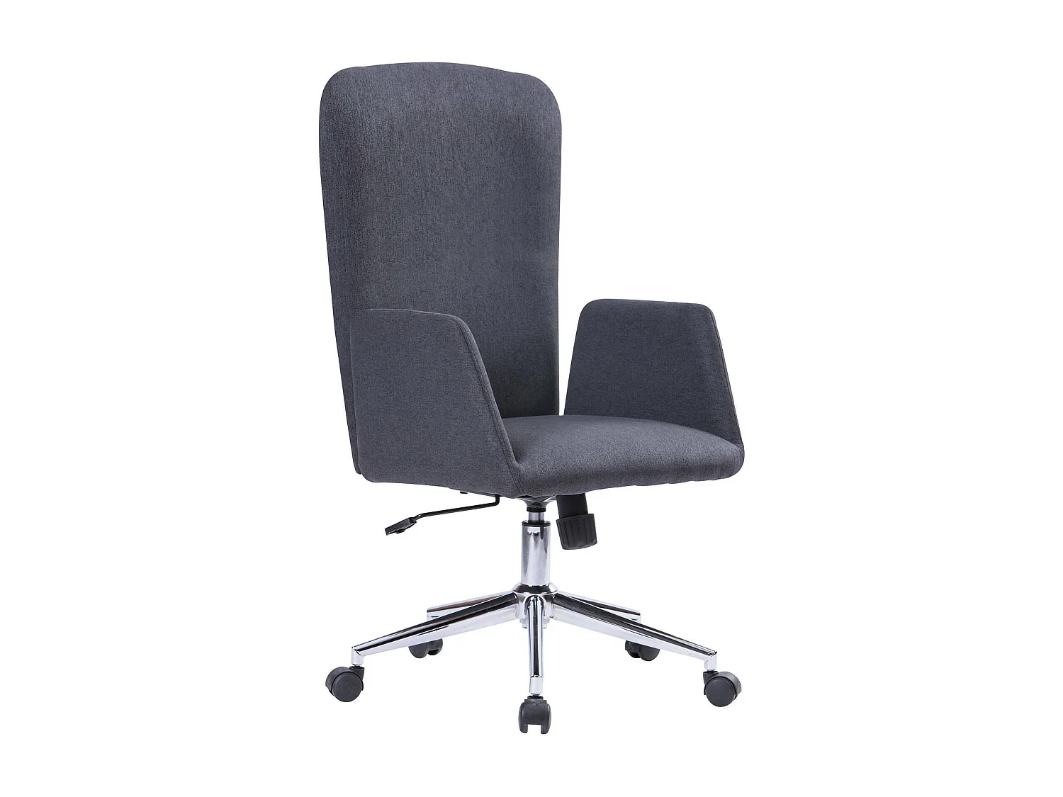 Chaise de bureau Dgali, Fauteuil présidentiel avec accoudoirs, Chaise de bureau ergonomique exécutive, 55x56h98/105 cm, Gris