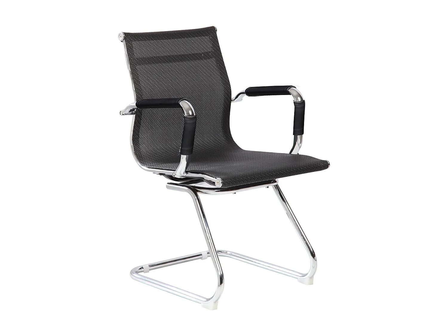 Cadeira de escritório Dgoldon, Assento de sala de espera de escritório com braços, Assento de espera ergonômico, 62x54h89 cm, Preto