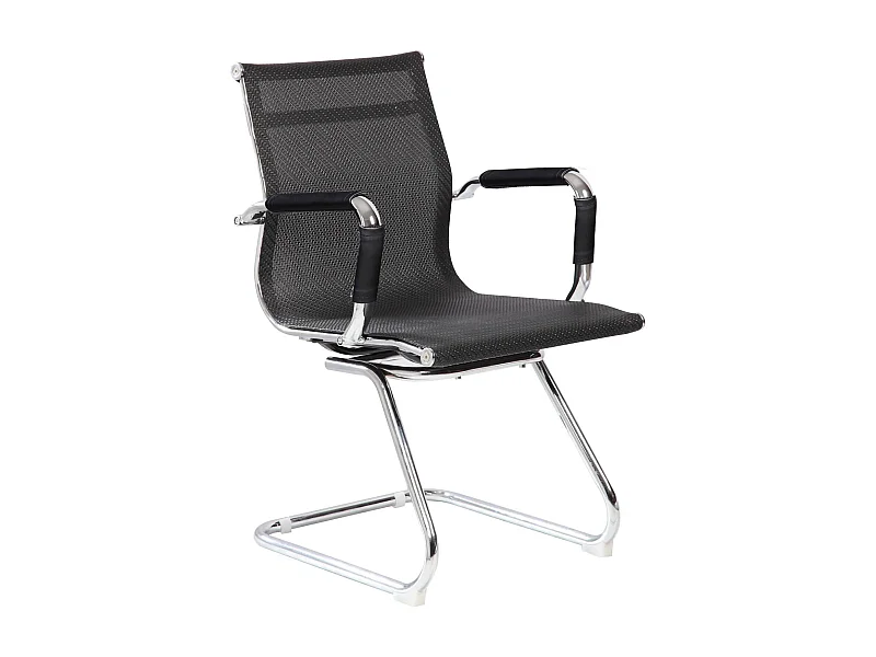 Chaise de bureau Dgoldon, Chaises de salle d'attente de bureau avec accoudoirs, Chaise de salle d'attente ergonomique, 62x54h89 cm, Noir