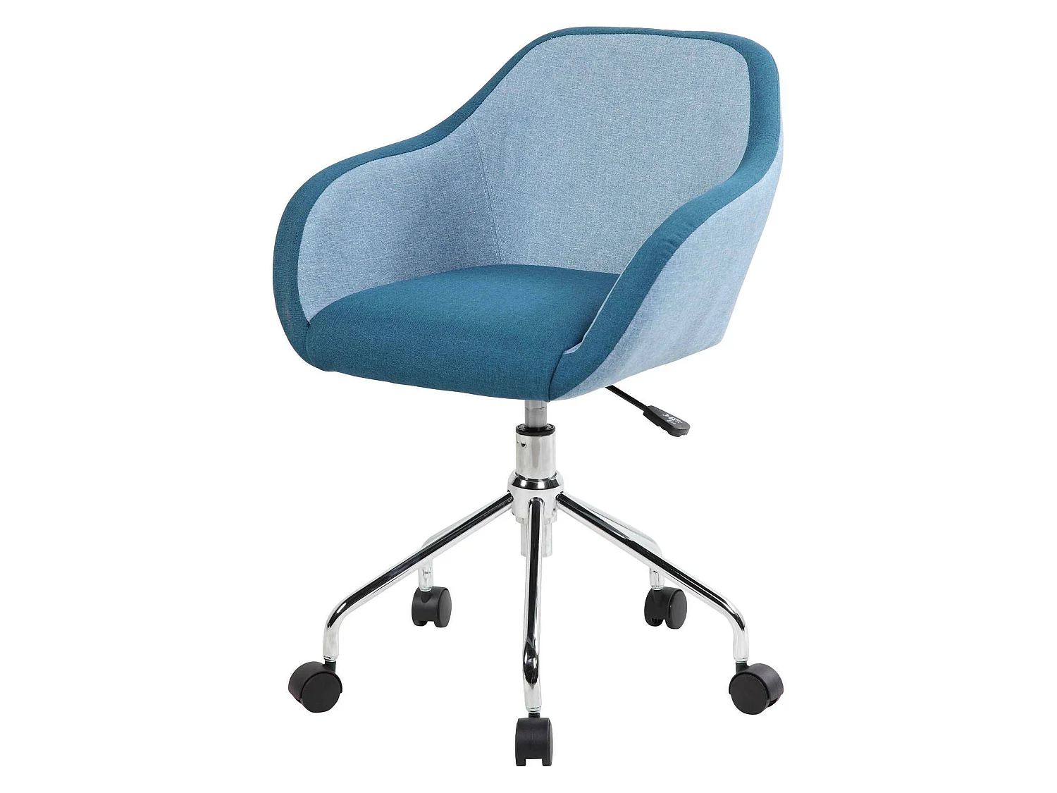 Chaise de bureau Dgorgon, Fauteuil de bureau, Siège de bureau ergonomique, 56x58h77/84 cm, Bleu
