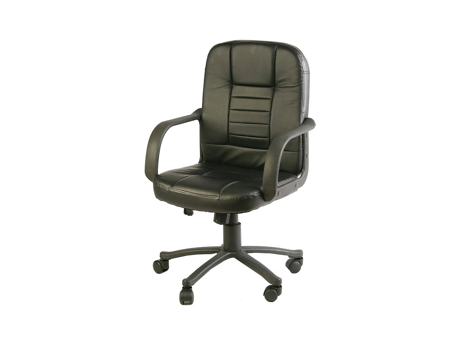 Chaise de bureau Dmelar, Chaise de direction avec accoudoirs, Chaise de bureau ergonomique, Noir, 56x59h88/99 cm