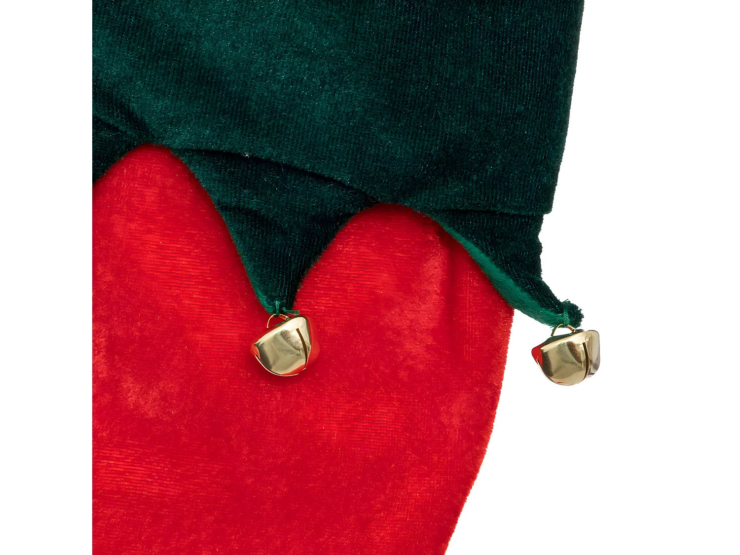 Déco de Noël Botte Lutin grand modèle en feutrine avec grelot H 42 cm