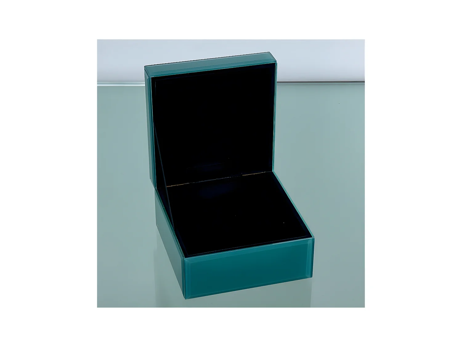 Caja 15cm decoracion rombos plateado azul dalmacia