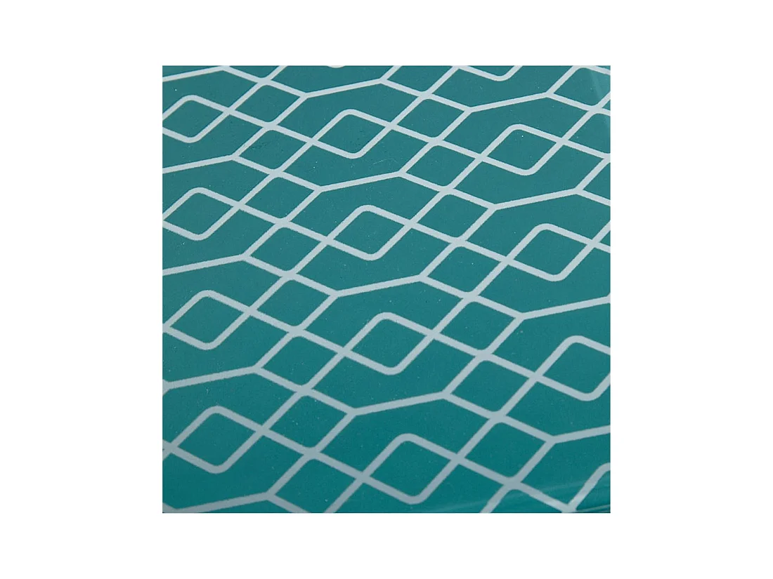 Caja 15cm decoracion rombos plateado azul dalmacia