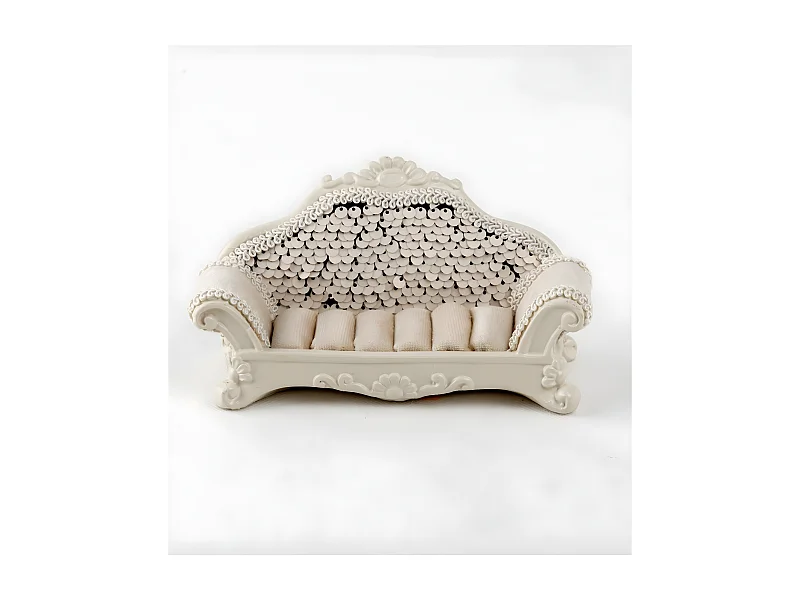 Juego de 2 sillon anillero 15*7 lentejuelas gris olive