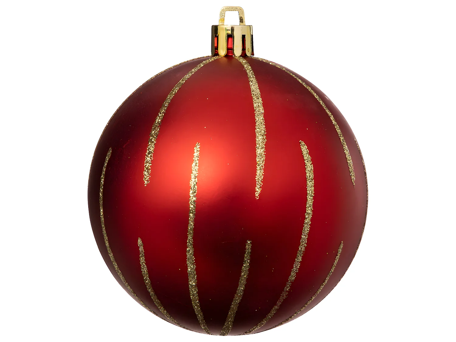 Déco de sapin Lot de 8 Boules de Noël D 8 cm - Rouge et Doré