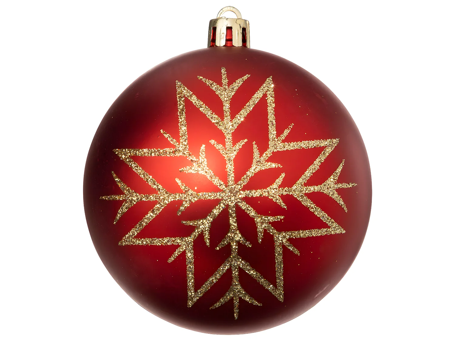 Déco de sapin Lot de 8 Boules de Noël D 8 cm - Rouge et Doré