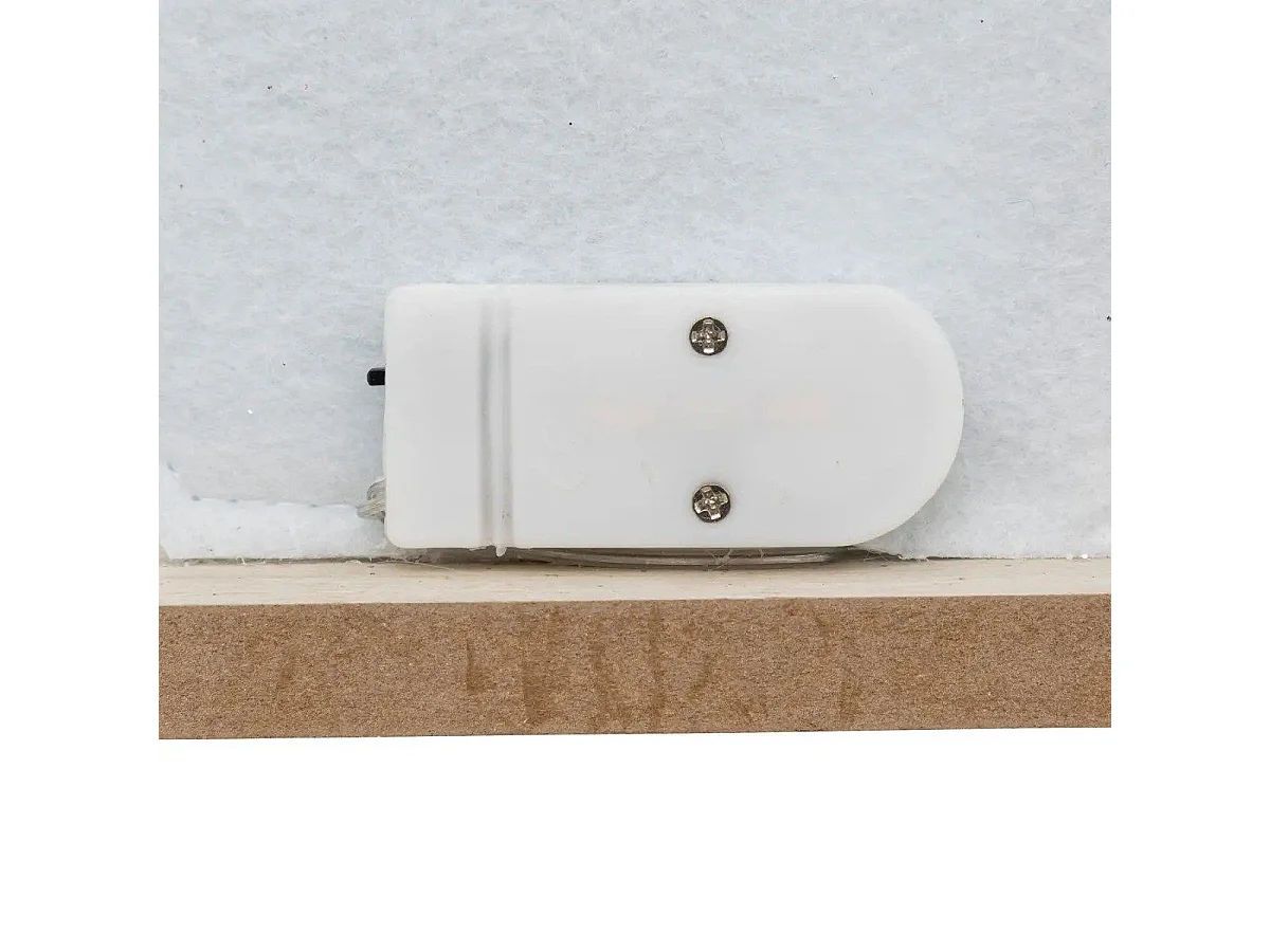 Déco lumineuse Bonhomme de Neige en feutrine 9 LED H 37 cm