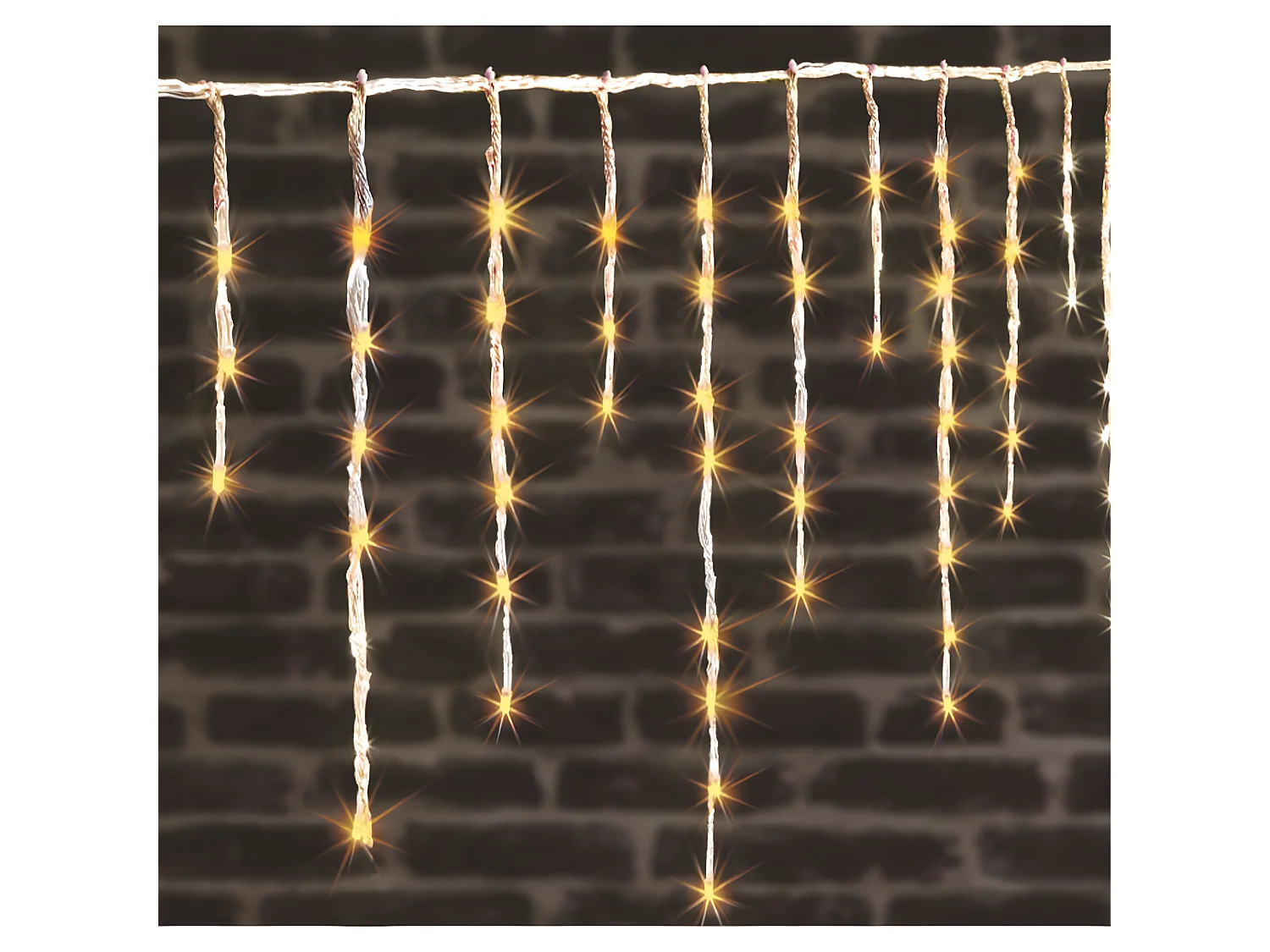 Rideau lumineux L 15 m 900 LED Blanc chaud 150 Tombées effet neige 4 vitesses