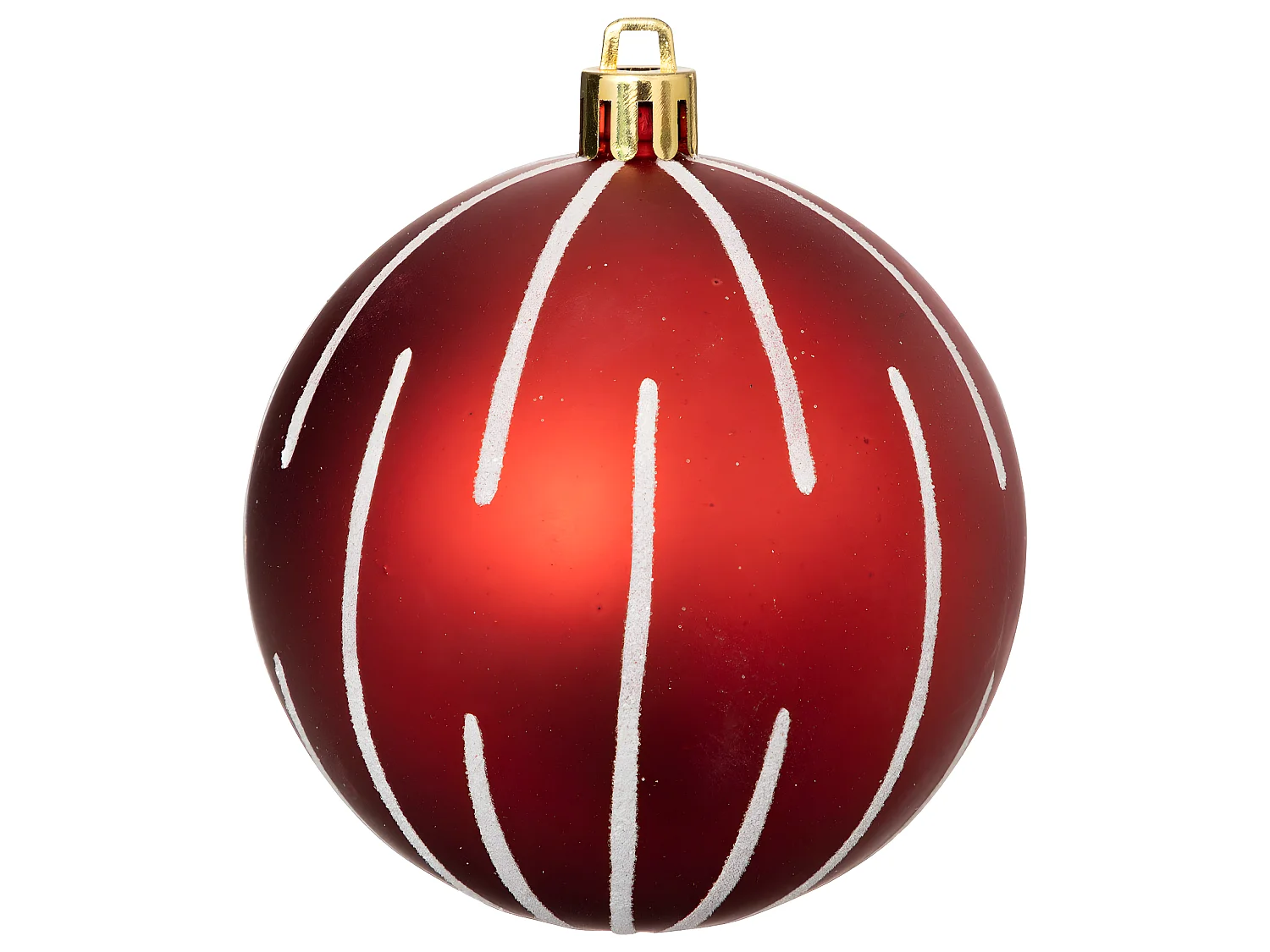 Déco de sapin Lot de 8 Boules de Noël D 8 cm - Rouge et Blanc