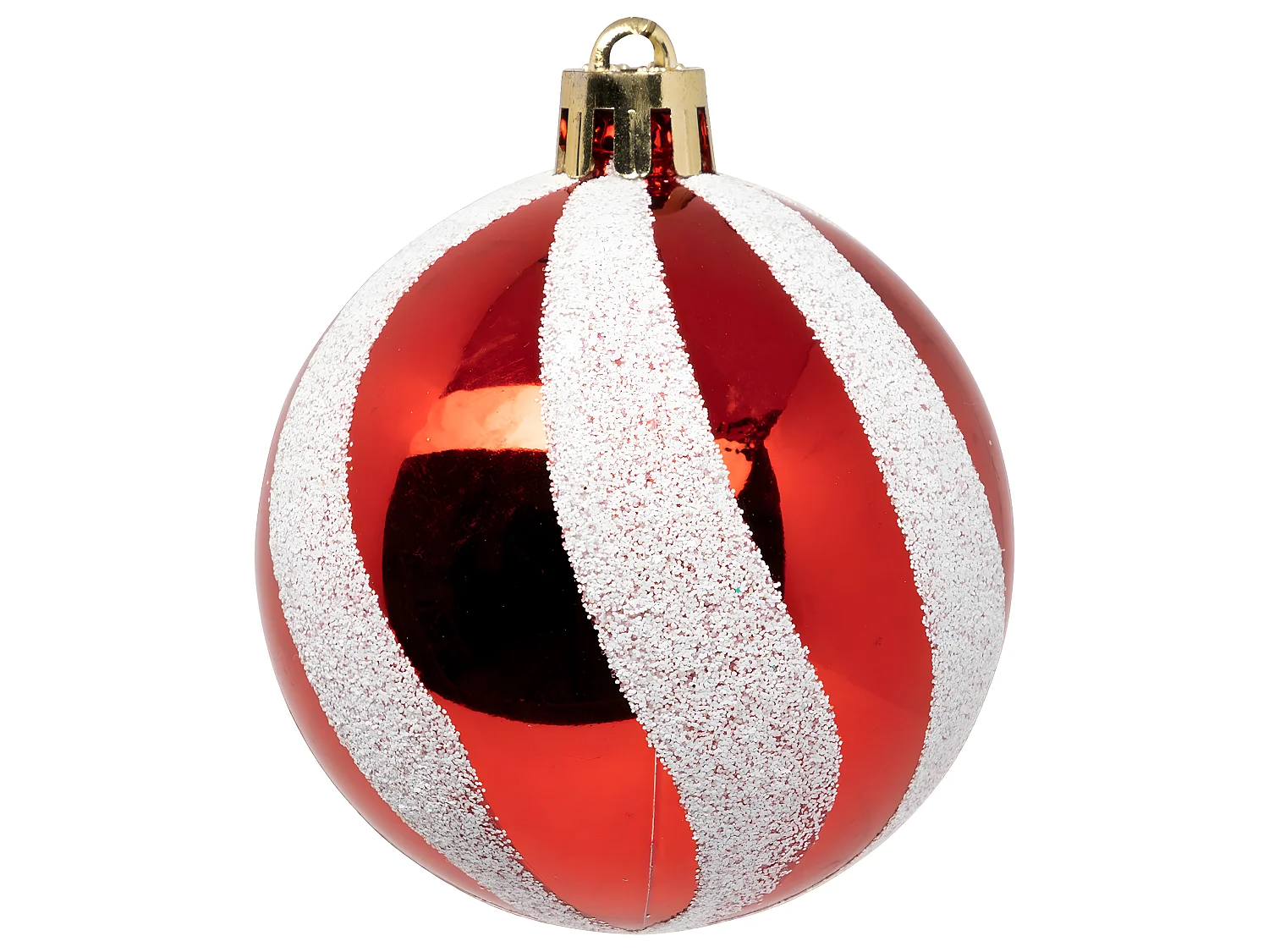Déco de sapin Lot de 25 Boules de Noël D 6 cm - Rouge et Blanc