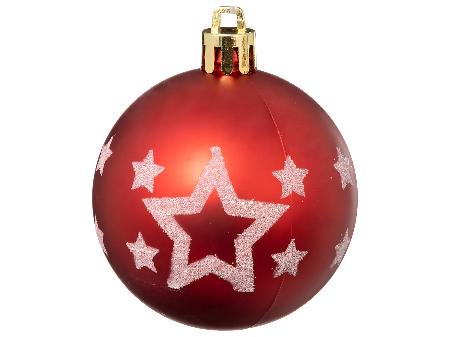 Déco de sapin Lot de 25 Boules de Noël D 6 cm - Rouge et Blanc