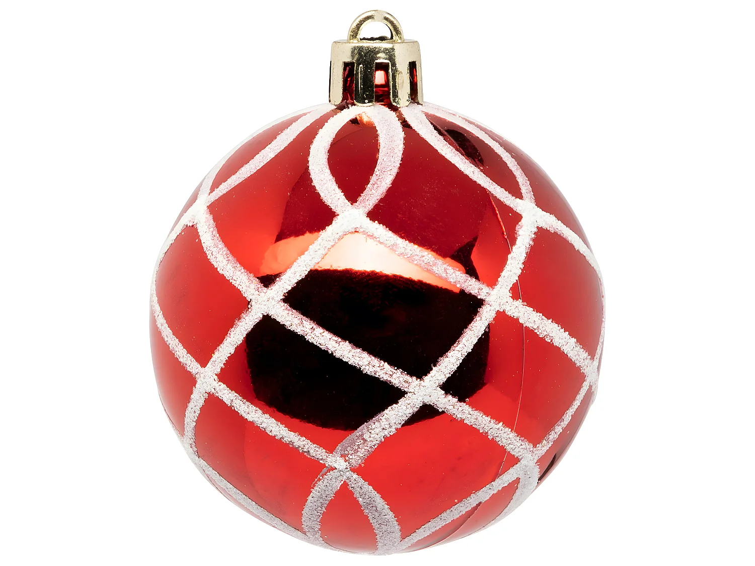 Déco de sapin Lot de 25 Boules de Noël D 6 cm - Rouge et Blanc