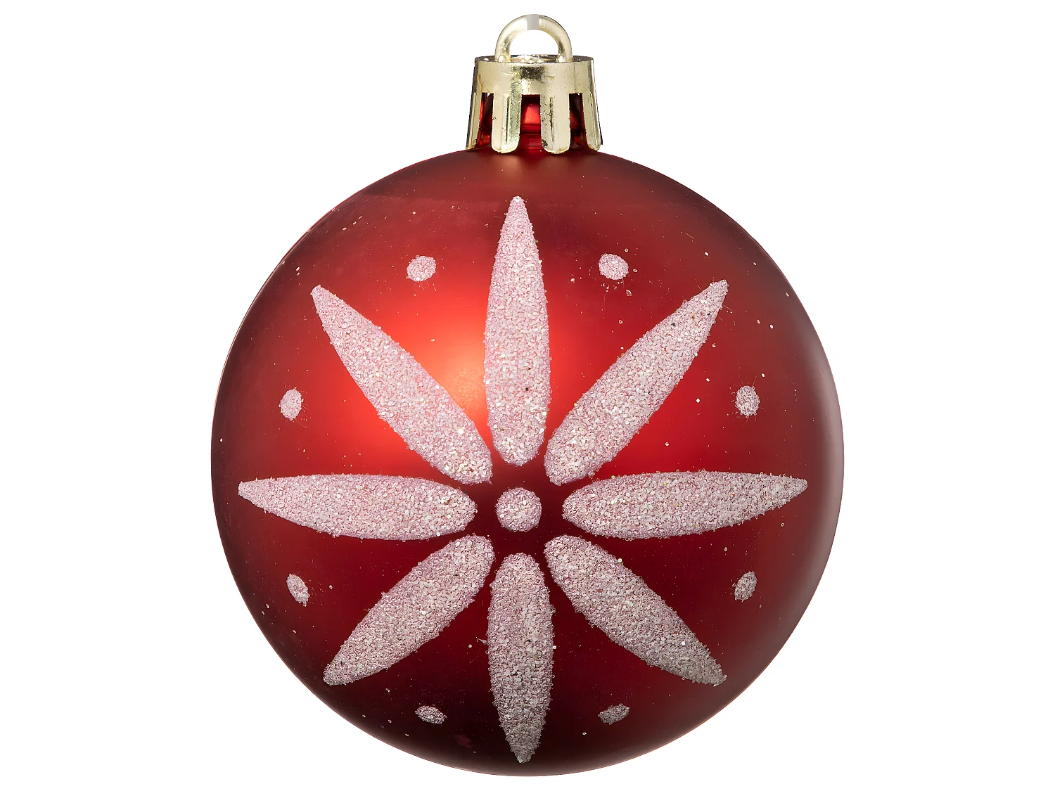 Déco de sapin Lot de 25 Boules de Noël D 6 cm - Rouge et Blanc