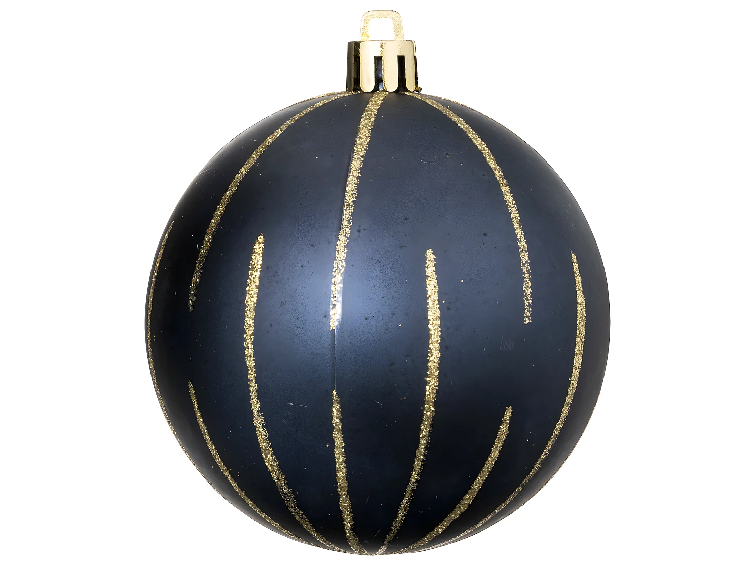 Déco de sapin Lot de 8 Boules de Noël D 8 cm - Bleu et Doré